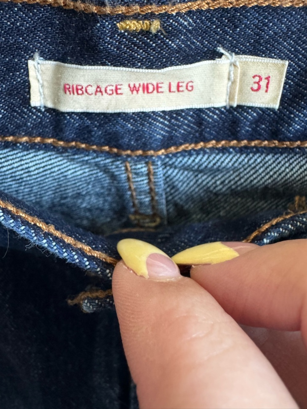 Levi's Dark Indigo High-Rise Wide-Leg Jeans - Picture 3 of 5